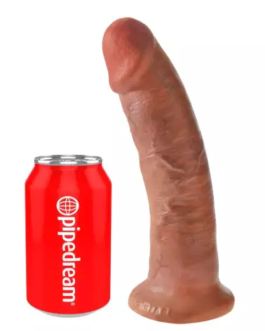 Image du King Cock 9" Cock Tan, sextoy réaliste avec texture veineuse et base ventouse-2