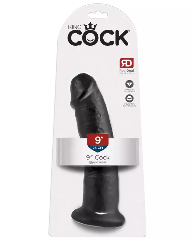 King Cock 9 pouces Cock Dark sextoy réaliste haut de gamme-1
