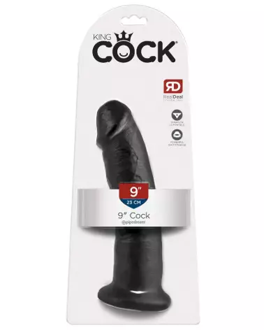 King Cock 9 pouces Cock Dark sextoy réaliste haut de gamme-1
