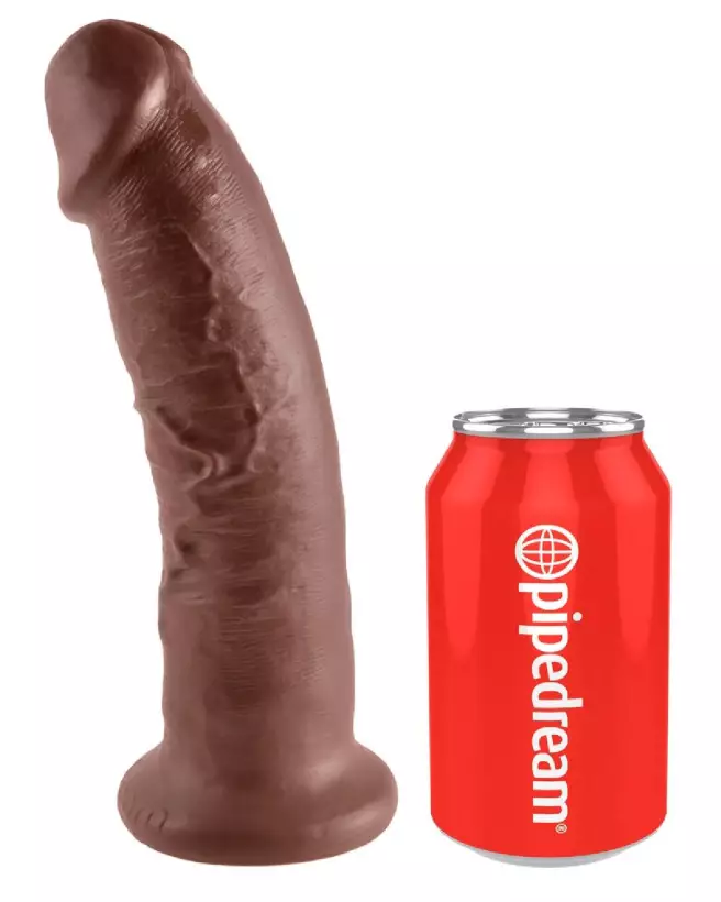 King Cock 9 pouces dildo réaliste marron-2