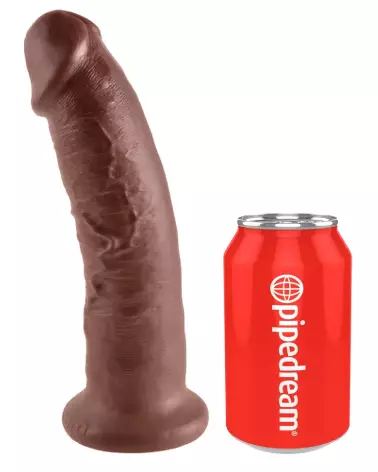 King Cock 9 pouces dildo réaliste marron-2