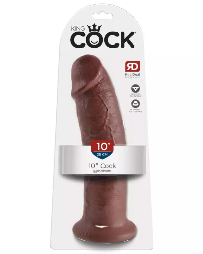 Image du King Cock 10" Cock Brown, sextoy réaliste haut de gamme-1