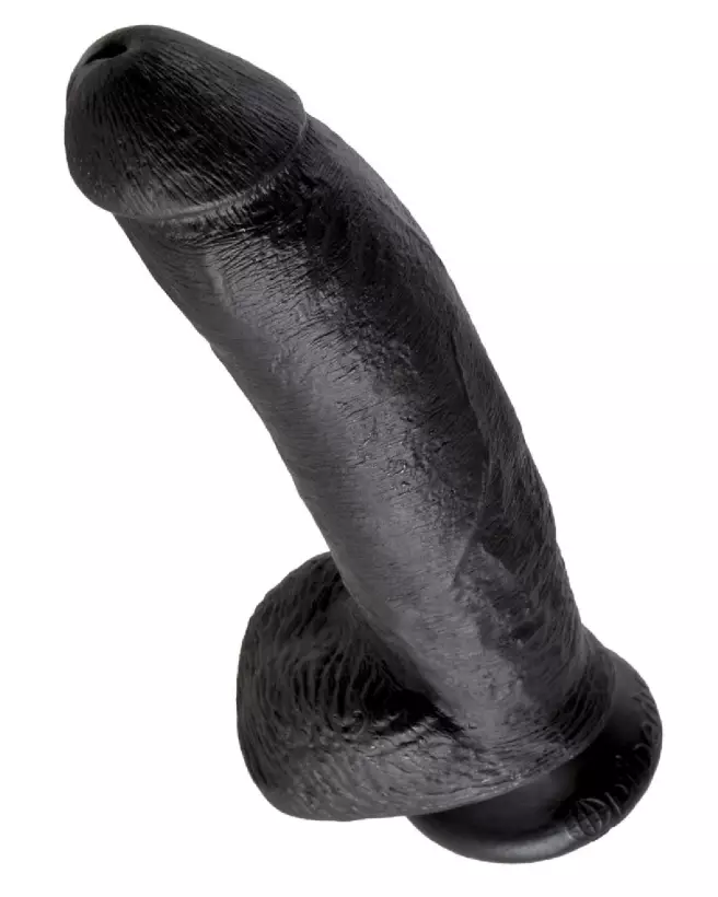 KC 9 pouces Cock with Balls Dark de King Cock, sextoy réaliste de haute qualité en silicone, couleur sombre-4