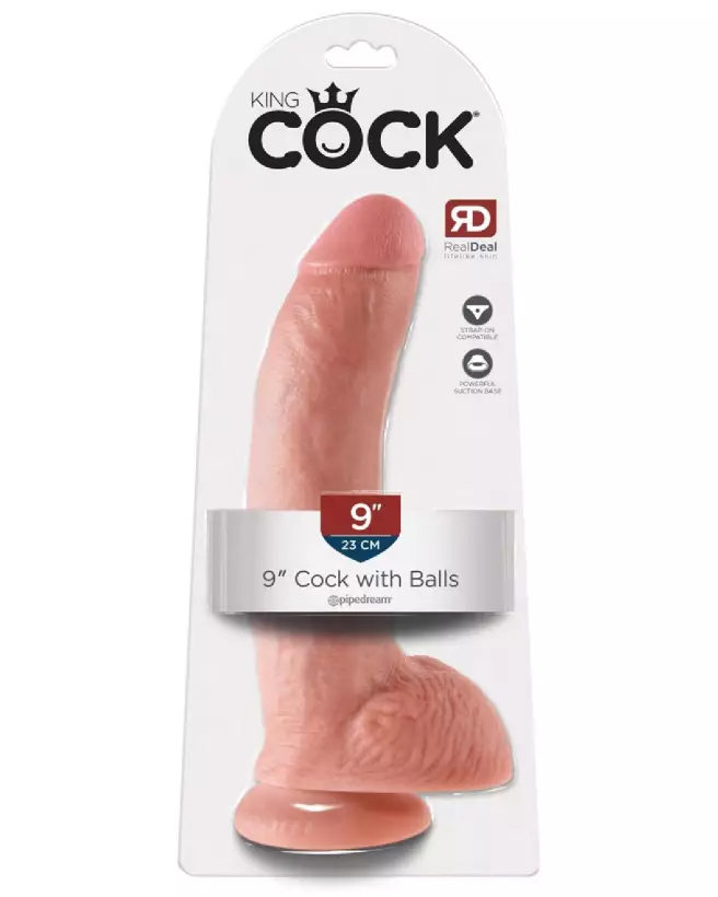 KC 9 pouces Cock with Balls Light par King Cock sextoy réaliste-1