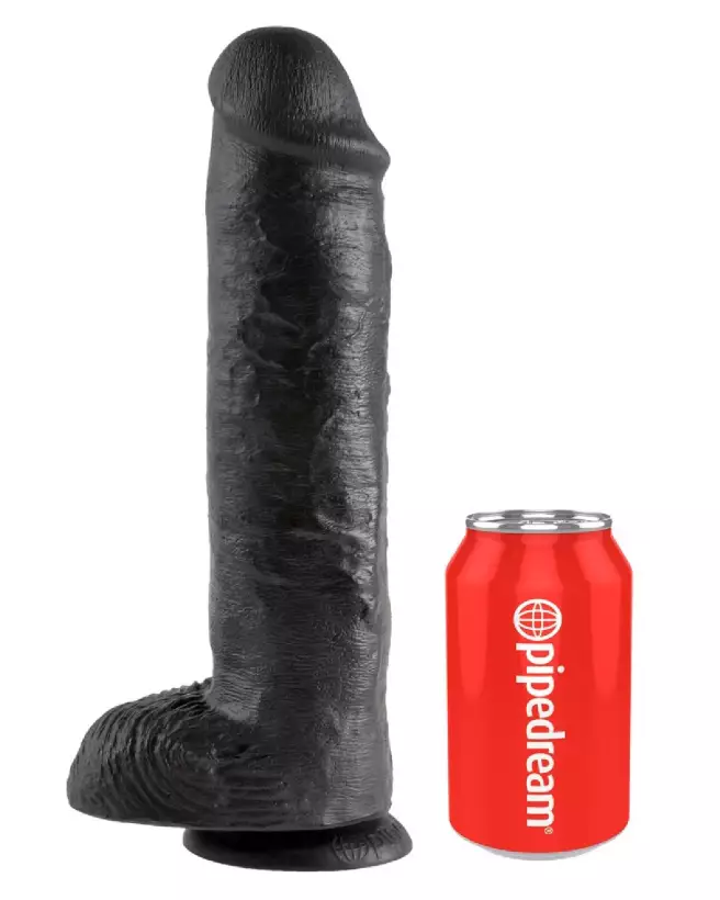 Image du King Cock 11 pouces Cock with Balls Dark, sextoy réaliste haut de gamme-2