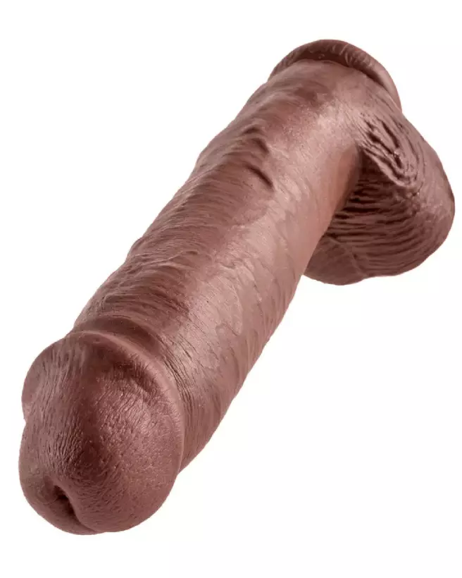 Image du KC 11" Cock with Balls Brown de King Cock, sextoy réaliste brun-4