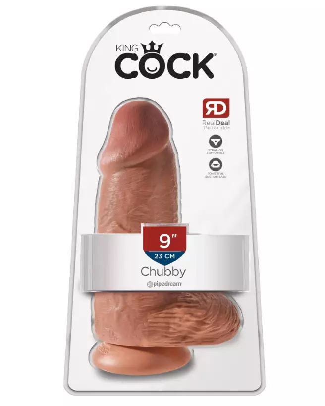 Image du sextoy réaliste King Cock Chubby Tan, sensation douce et réaliste-1