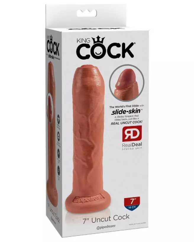 Image du sextoy réaliste KC 7 Uncut Tan par King Cock-1