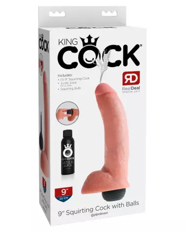 Image du gode réaliste King Cock 9 pouces éjaculant avec testicules-1