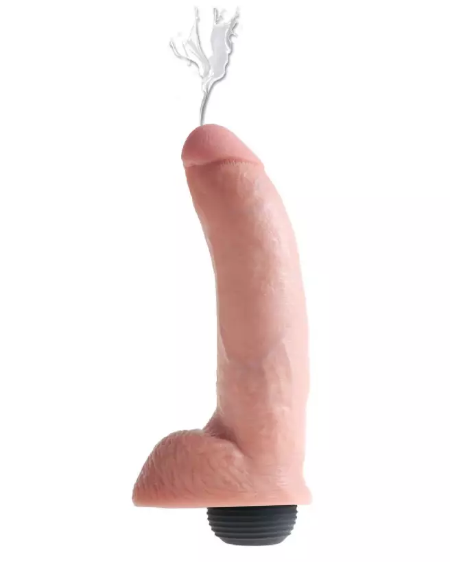 Image du gode réaliste King Cock 9 pouces éjaculant avec testicules-3
