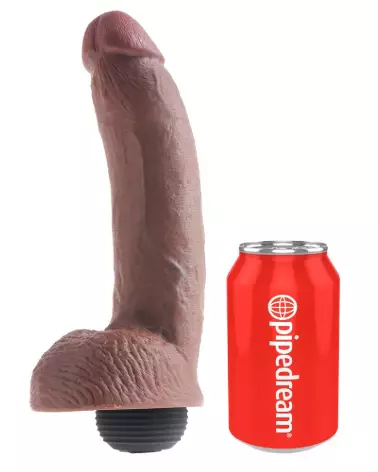 King Cock 9 pouces Squirting avec testicules réaliste, dildo éjaculateur, sextoy haut de gamme-2