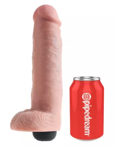 Image du KC 10" Squirting Cock with Balls de King Cock, sextoy réaliste et éjaculateur-2