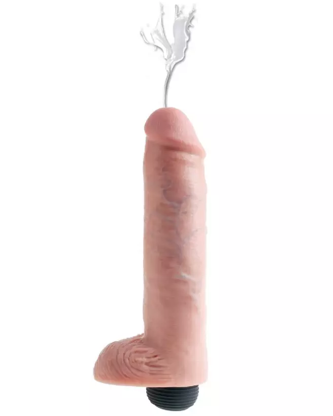 Image du KC 10" Squirting Cock with Balls de King Cock, sextoy réaliste et éjaculateur-3
