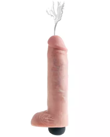Image du KC 10" Squirting Cock with Balls de King Cock, sextoy réaliste et éjaculateur-3