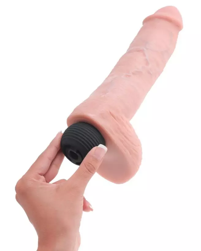 Image du KC 10" Squirting Cock with Balls de King Cock, sextoy réaliste et éjaculateur-5