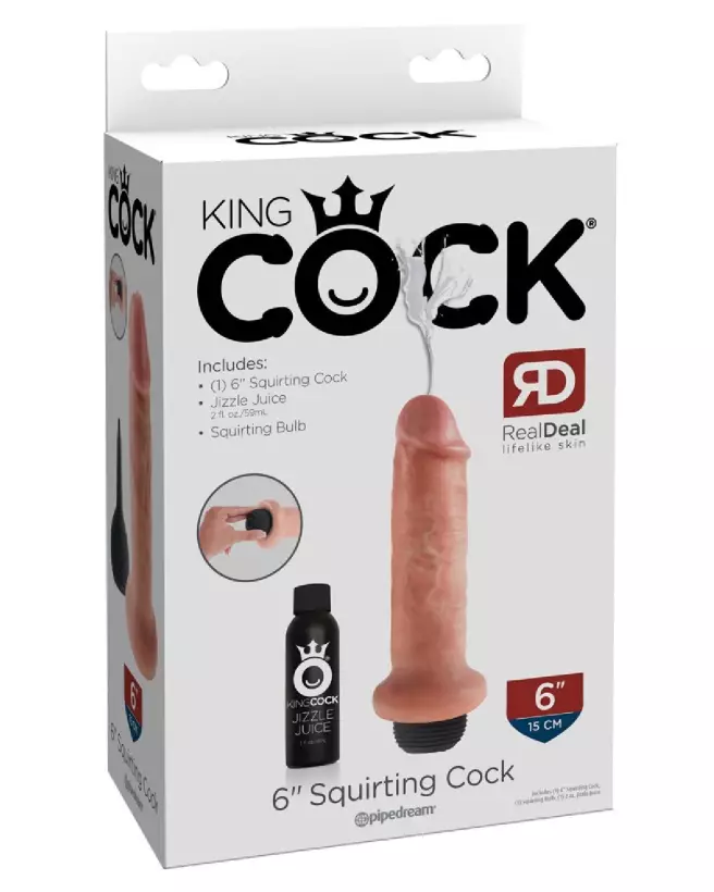 Photo du King Cock 6 inch Squirting Cock Light, sextoy réaliste haut de gamme-1