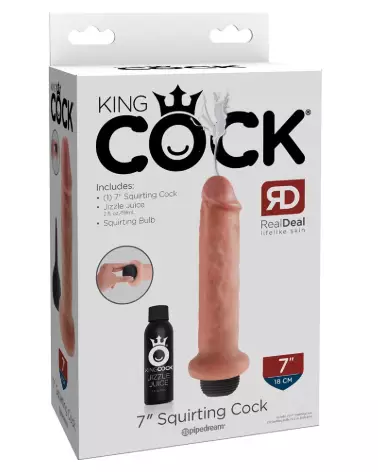 Image du King Cock 7" Squirting Cock Light, sextoy réaliste haut de gamme-1