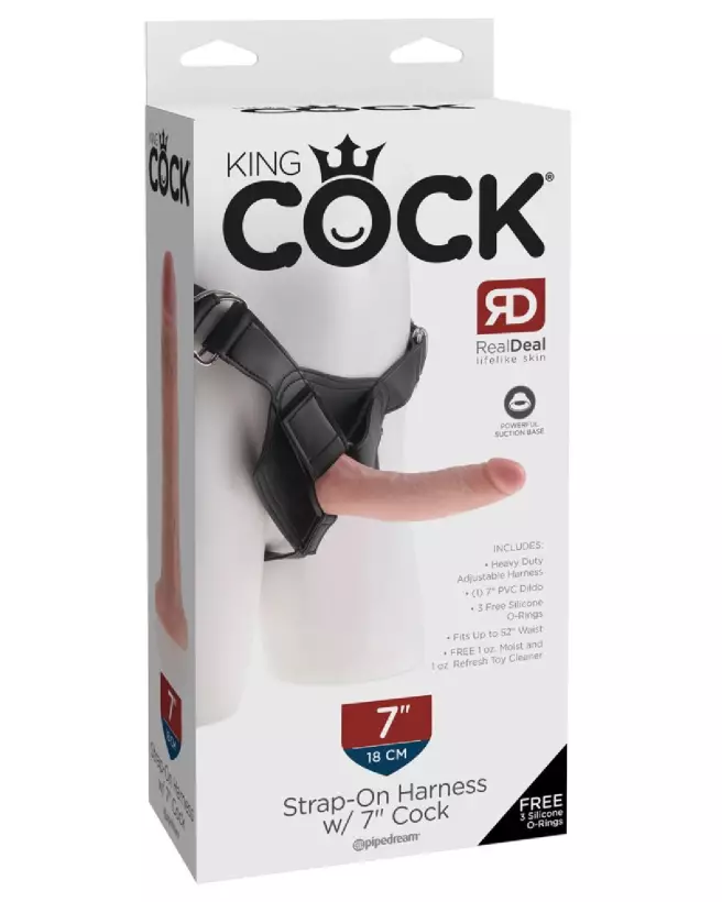 KC Strap-On 7 pouces King Cock sextoy réaliste-1