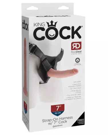 KC Strap-On 7 pouces King Cock sextoy réaliste-1