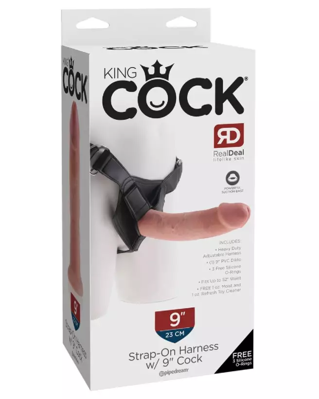 Image du King Cock Strap-On 9 pouces réaliste et durable-1