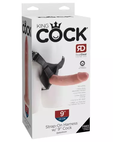 Image du King Cock Strap-On 9 pouces réaliste et durable-1