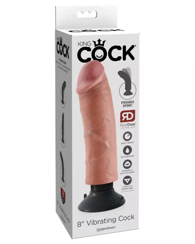 King Cock sextoy réaliste KC 8 Vibrating Cock Light-1