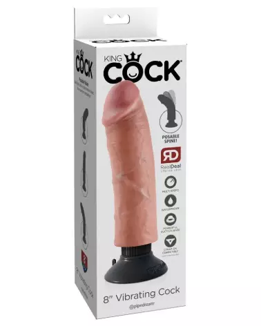 King Cock sextoy réaliste KC 8 Vibrating Cock Light-1