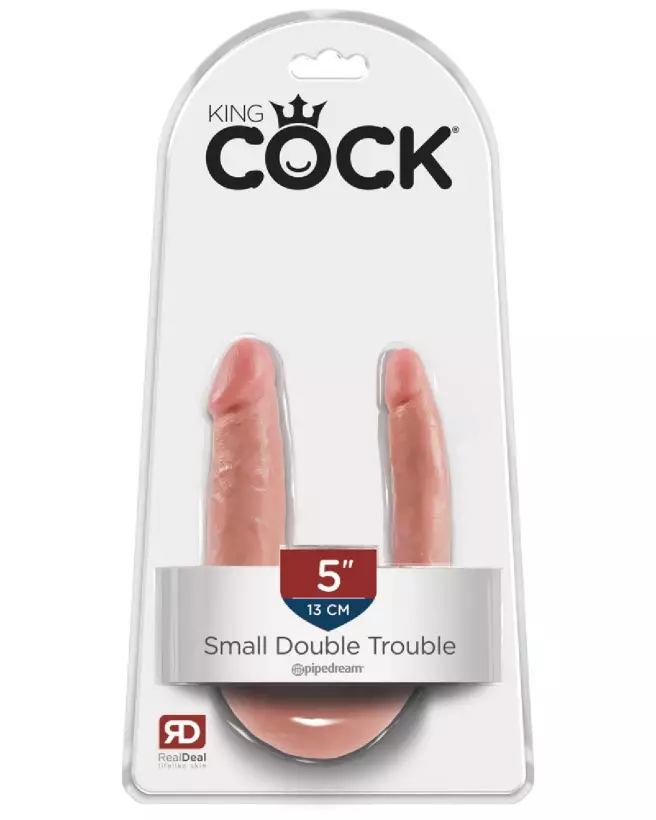 Image King Cock Small Double Trouble - Sextoy réaliste double pénétration-1