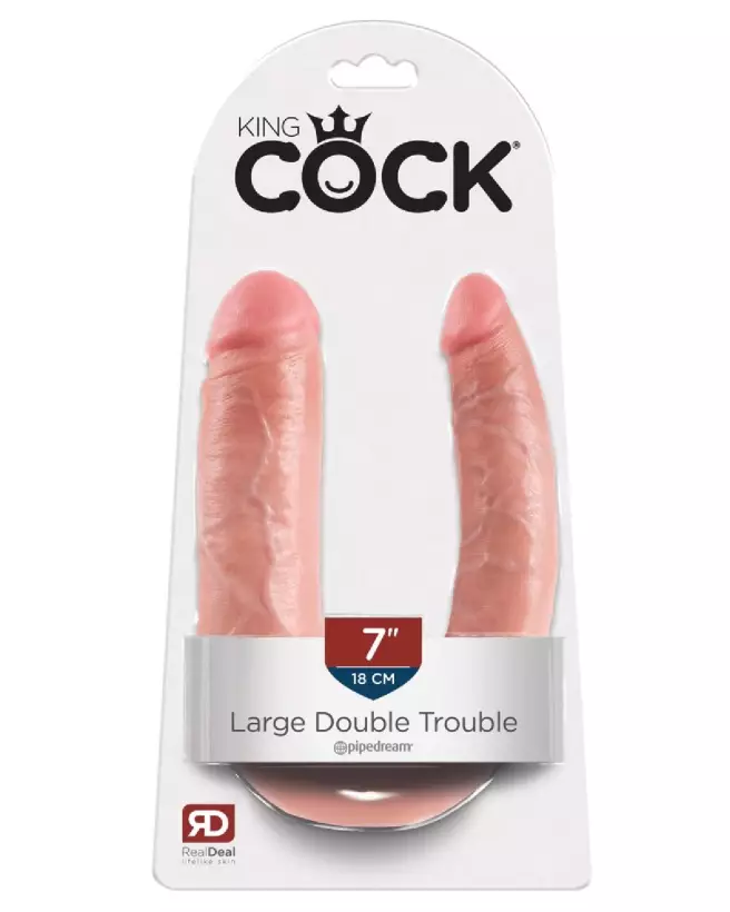 King Cock Large Double Trouble sextoy réaliste double plaisir-1