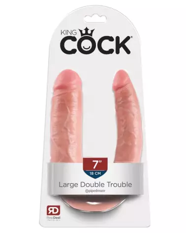 King Cock Large Double Trouble sextoy réaliste double plaisir-1