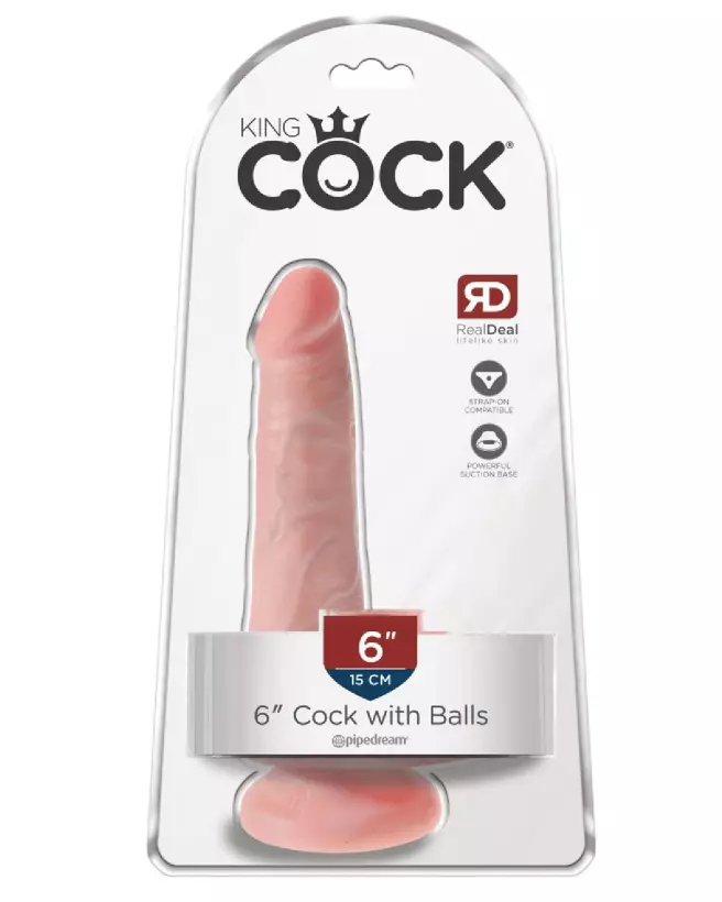 King Cock 6 avec testicules Light - Sextoy réaliste haute qualité-1