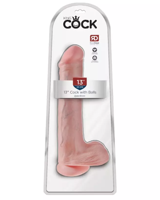 King Cock 13 pouces réaliste avec testicules pour une expérience authentique et intense-1