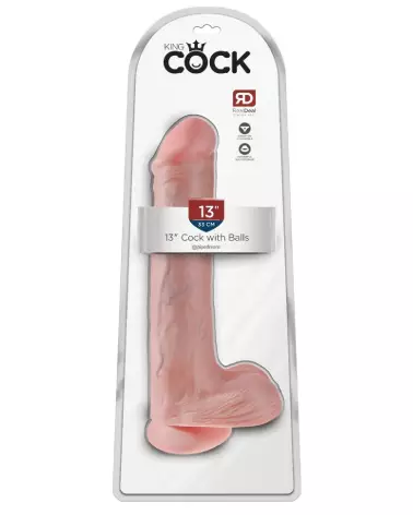 King Cock 13 pouces réaliste avec testicules pour une expérience authentique et intense-1