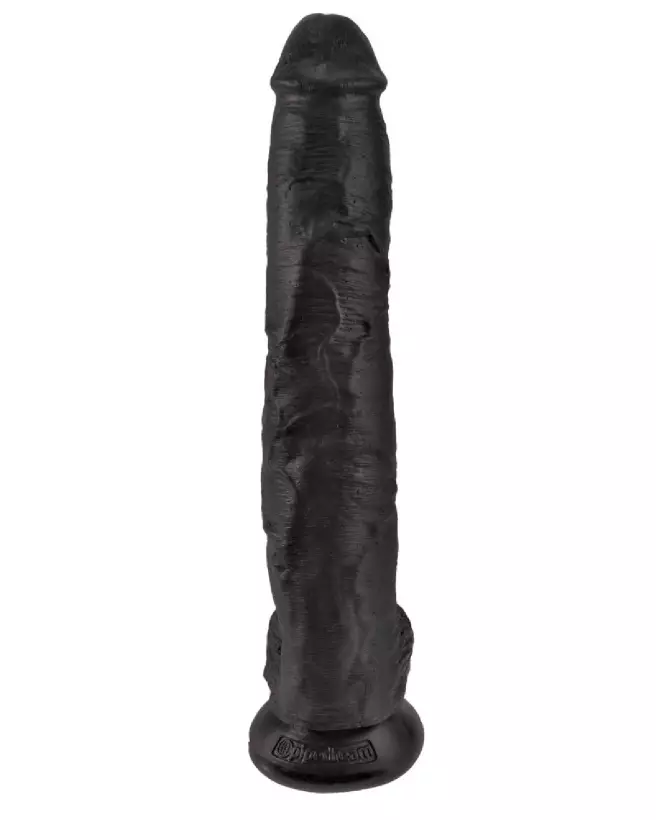 King Cock 14 pouces Cock w Balls Dark sextoy réaliste haute qualité-3