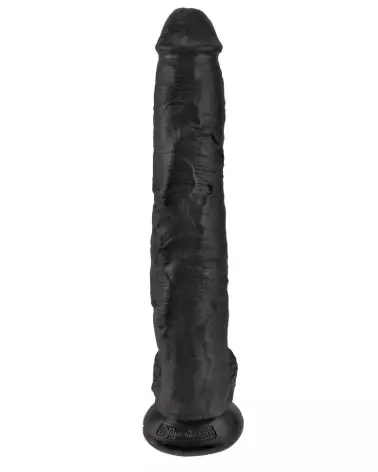 King Cock 14 pouces Cock w Balls Dark sextoy réaliste haute qualité-3