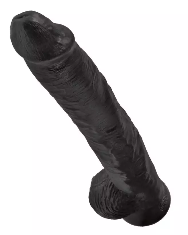 King Cock 14 pouces Cock w Balls Dark sextoy réaliste haute qualité-4