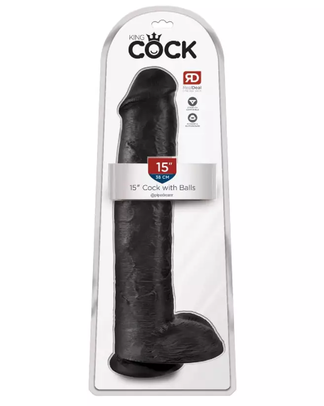Image King Cock 15 Cock w Balls Dark sextoy réaliste-1