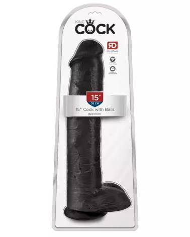 Image King Cock 15 Cock w Balls Dark sextoy réaliste-1