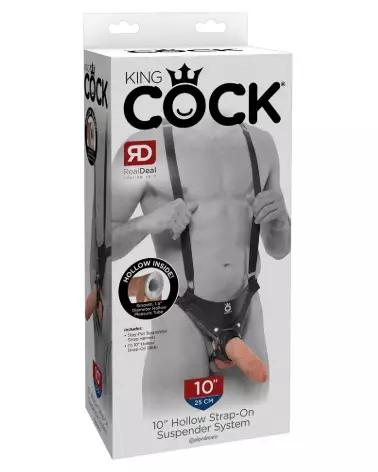 Image du KC 10 Hollow Strap On Suspend de King Cock, sextoy réaliste et confortable-1