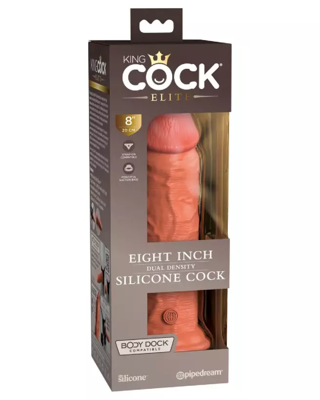 KCE 8 Dual Density Cock Tan par King Cock Elite, sextoy réaliste de haute qualité-1