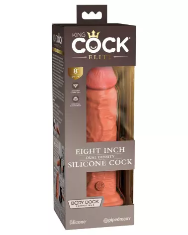 KCE 8 Dual Density Cock Tan par King Cock Elite, sextoy réaliste de haute qualité-1
