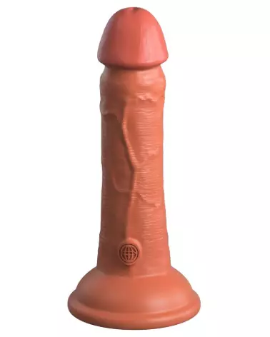 Image du KCE 6 DD Vibrating Cock Tan de King Cock Elite, sextoy réaliste et vibrant-3