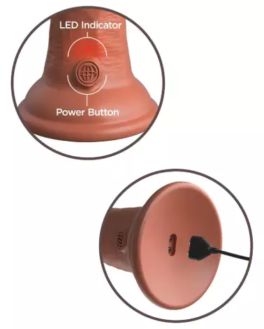 Image du KCE 6 DD Vibrating Cock Tan de King Cock Elite, sextoy réaliste et vibrant-5