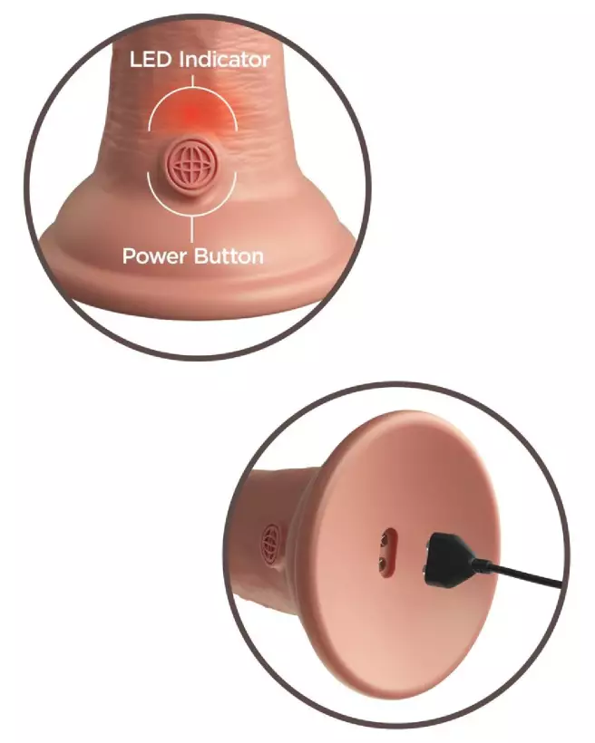 Image du KCE 7 DD Vibrating Cock RC Lig de King Cock Elite, sextoy réaliste avec télécommande-5