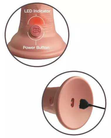 Image du KCE 7 DD Vibrating Cock RC Lig de King Cock Elite, sextoy réaliste avec télécommande-5