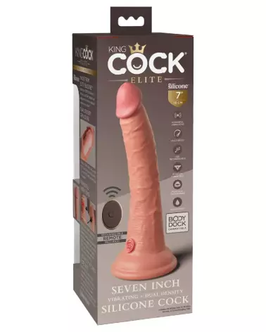 Image du KCE 7 DD Vibrating Cock RC Lig de King Cock Elite, sextoy réaliste avec télécommande-6