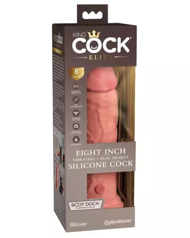 Image du King Cock Elite 8 DD Vibrant Light, Sextoy Réaliste Haute Qualité-1