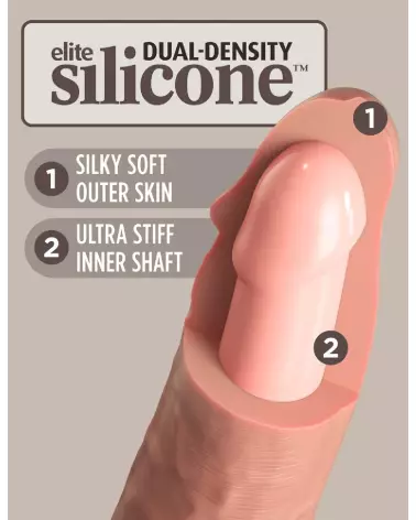 Image du King Cock Elite 8 DD Vibrant Light, Sextoy Réaliste Haute Qualité-4