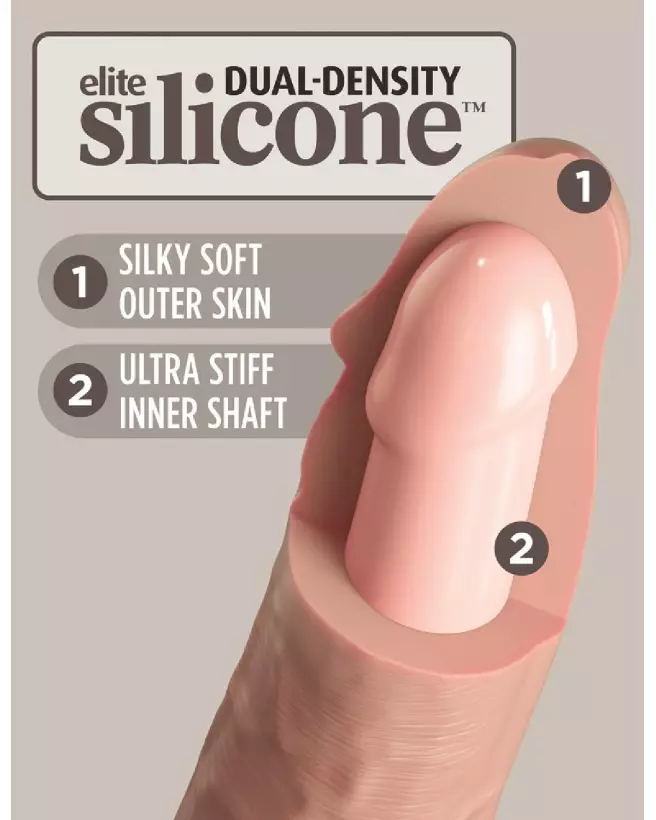 Image du KCE 9 DD Vibrating Cock RC Lig par King Cock Elite, sextoy réaliste avec télécommande-4