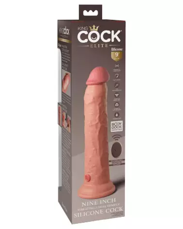 Image du KCE 9 DD Vibrating Cock RC Lig par King Cock Elite, sextoy réaliste avec télécommande-7